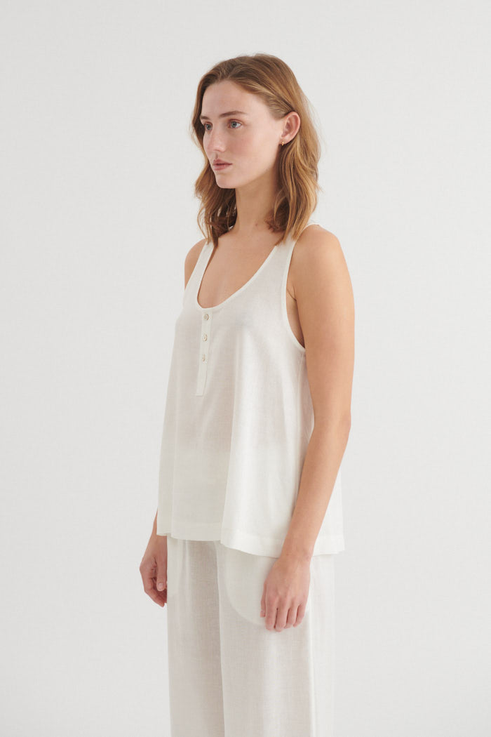 Basic Apparel Carina Tank Toppe 423 Bright White